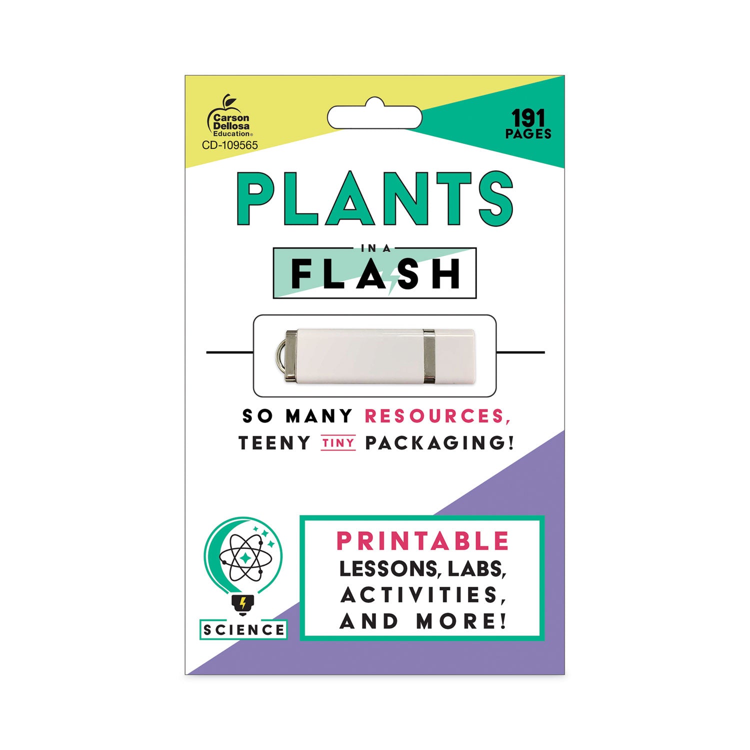 Carson-Dellosa In a Flash USB, Plants, Ages 5-8, 191 Pages (109565)