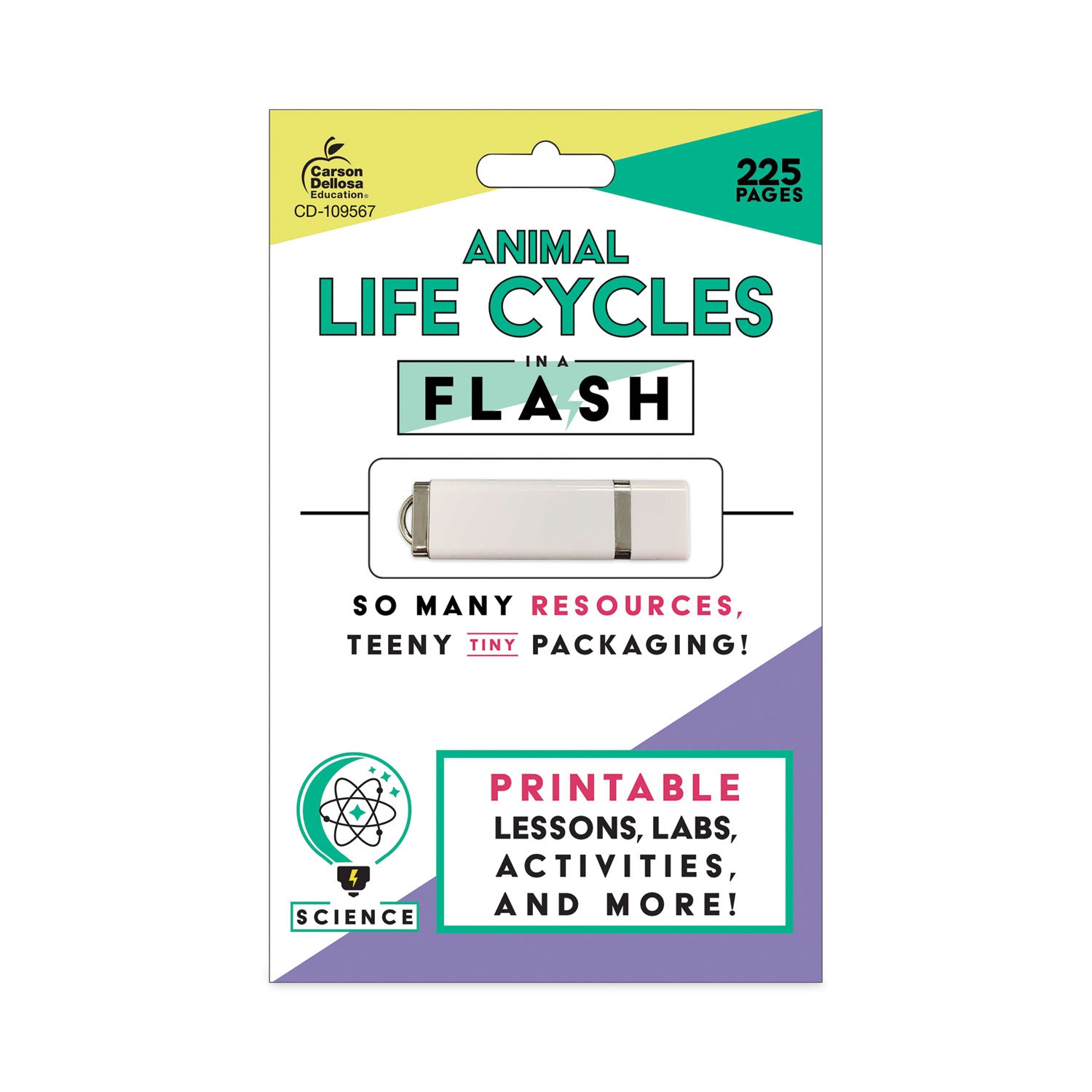 Carson-Dellosa In a Flash USB, Animal Lifestyles, Ages 5-8, 225 Pages (109567)