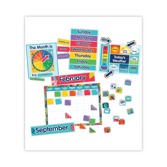 Carson-Dellosa Calendar Bulletin Board Sets, 134-Piece Set, One World, 23" x 17", Multicolor (110486)