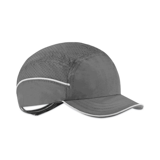 ergodyne Skullerz 8965 Lightweight Bump Cap Hat with LED Lighting, Short Brim, Black (23368)