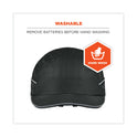 ergodyne Skullerz 8965 Lightweight Bump Cap Hat with LED Lighting, Short Brim, Black (23368)