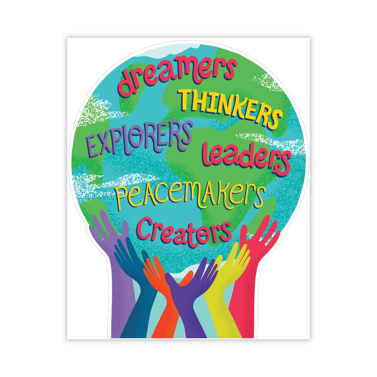 Carson-Dellosa Motivational Bulletin Board Sets, 47-Piece Set, One World, 24.7" x 20", Multicolor (110488)