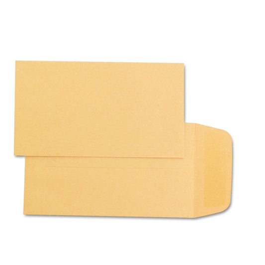 Quality Park Kraft Coin and Small Parts Envelope, #1, Square Flap, Gummed Closure, 2.25 x 3.5, Light Brown Kraft, 500/Box (50162)