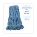 Boardwalk Super Loop Wet Mop Head, Cotton/Synthetic Fiber, 1" Headband, Medium Size, Blue (502BLNB)