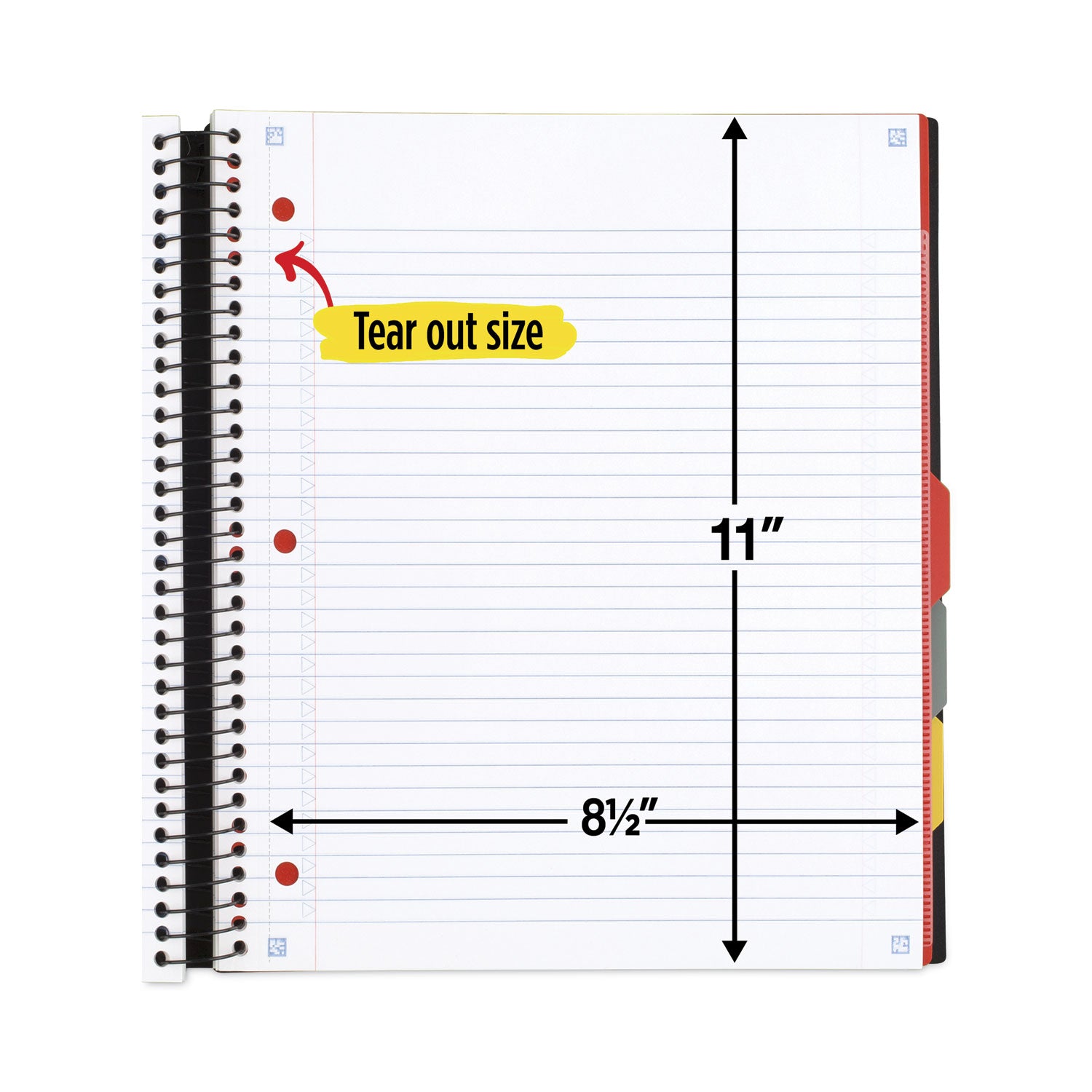 Five Star Advance Wirebound Notebook, Ten Pockets, 5-Subject, Medium/College Rule, Randomly Assorted Cover Color, (200) 11 x 8.5 Sheets (06326)