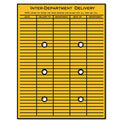 Quality Park Brown Kraft String/Button Interoffice Envelope, #97, Two-Sided Five-Column Format, 52-Entries, 10 x 13, Brown Kraft, 100/CT (63561)