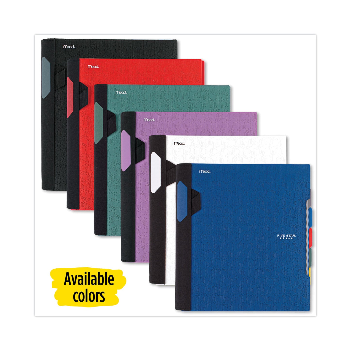 Five Star Advance Wirebound Notebook, Ten Pockets, 5-Subject, Medium/College Rule, Randomly Assorted Cover Color, (200) 11 x 8.5 Sheets (06326)