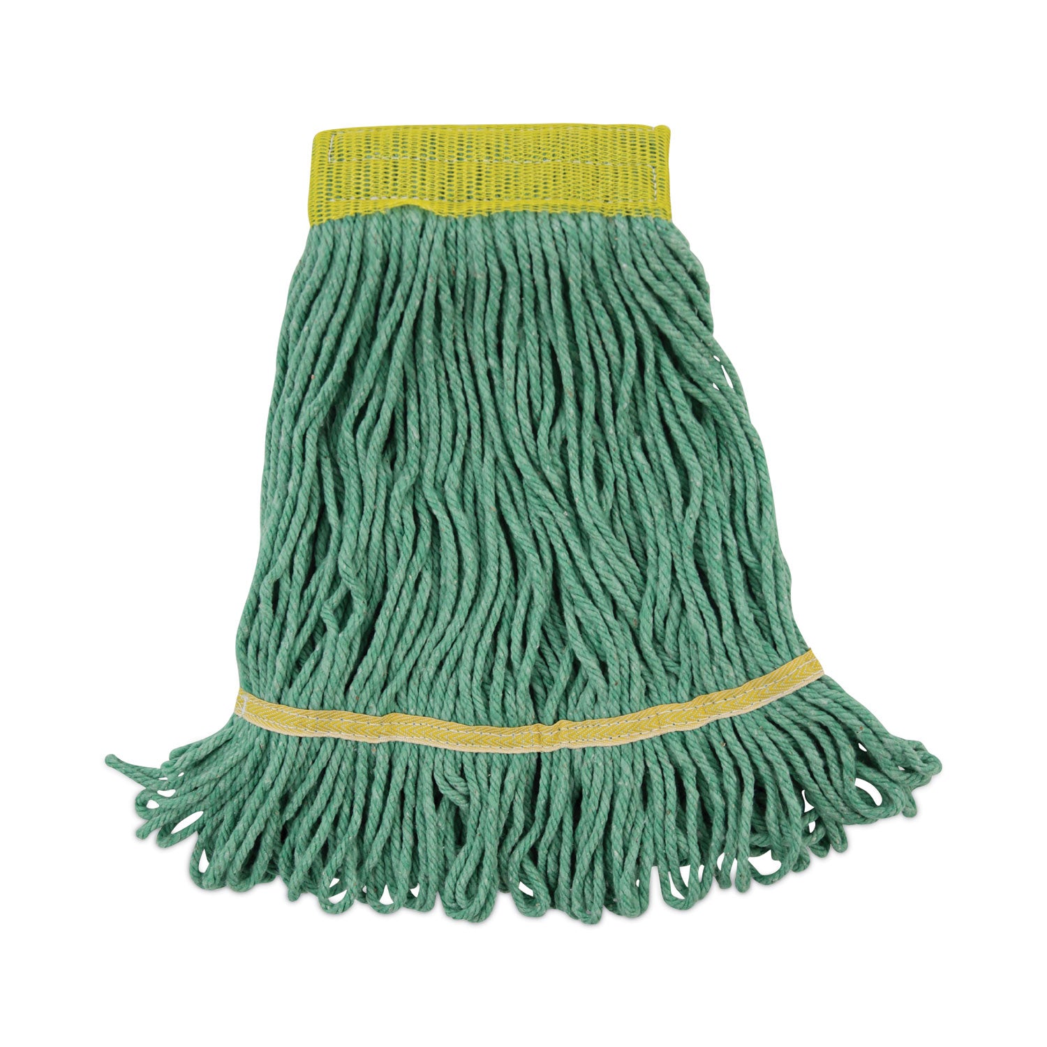 Boardwalk Super Loop Wet Mop Head, Cotton/Synthetic Fiber, 5" Headband, Small Size, Green, 12/Carton (501GN)