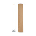 Boardwalk Screw Clamp Metal Head Wooden Mop Handle, #20+, 1.13" dia x 62", Natural (603)