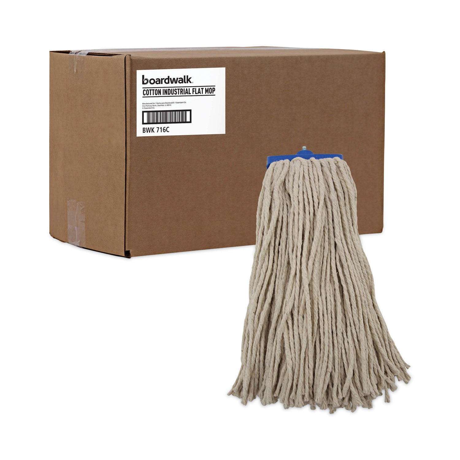 Boardwalk Cut-End Lie-Flat Wet Mop Head, Cotton, 16oz, White, 12/Carton (716CCT)