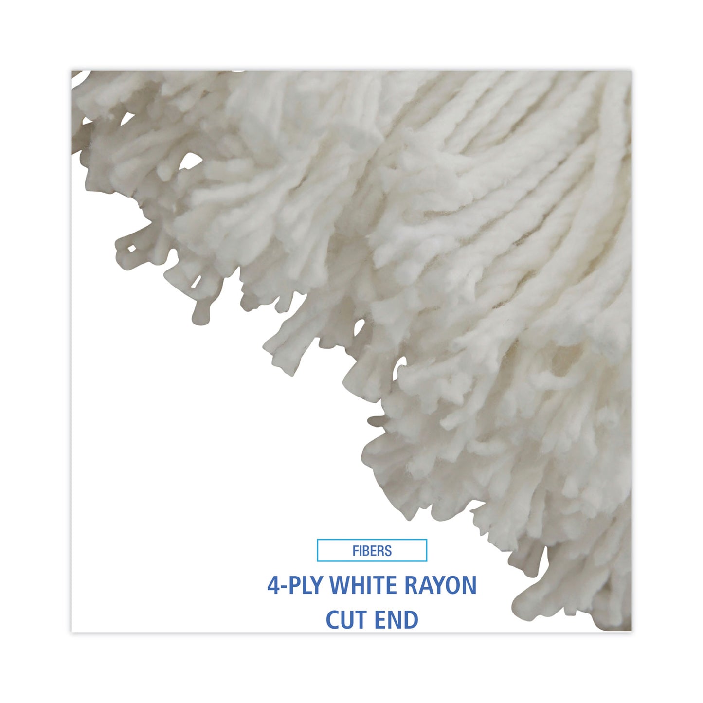 Boardwalk Cut-End Lie-Flat Wet Mop Head, Rayon, 16oz, White, 12/Carton (716RCT)