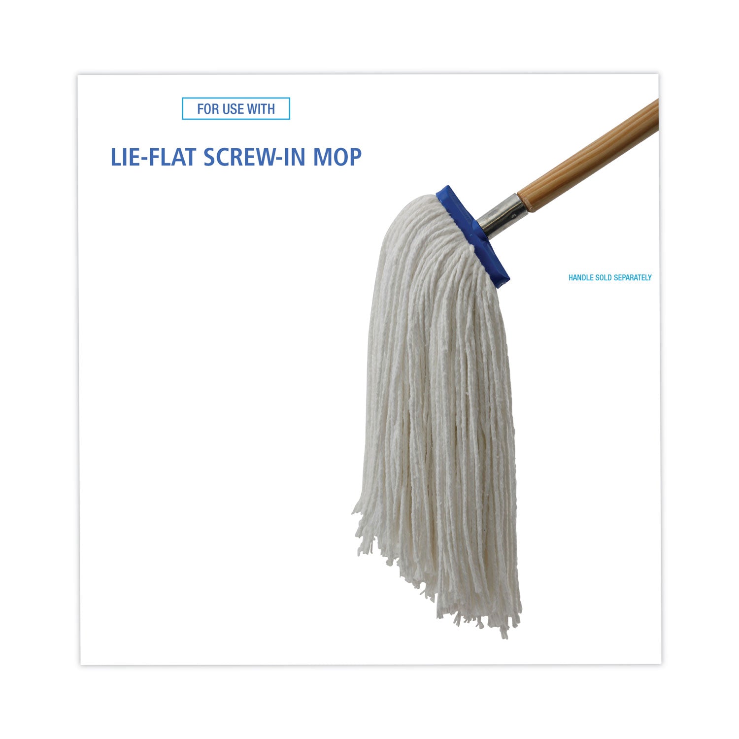 Boardwalk Cut-End Lie-Flat Wet Mop Head, Rayon, 16oz, White (716REA)