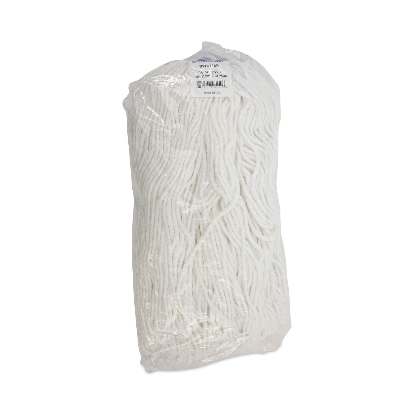 Boardwalk Cut-End Lie-Flat Wet Mop Head, Rayon, 16oz, White (716REA)