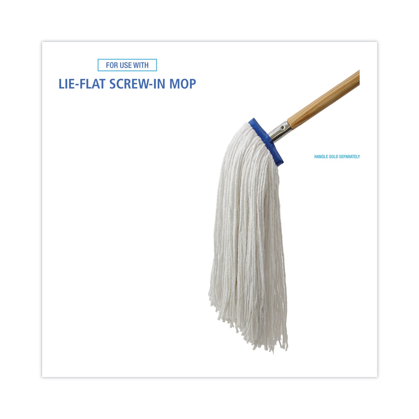 Boardwalk Cut-End Lie-Flat Wet Mop Head, Rayon, 24oz, White (724REA)