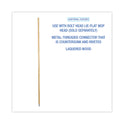 Boardwalk Lie-Flat Screw-In Mop Handle, Lacquered Wood, 1.13" dia x 60", Natural (834)