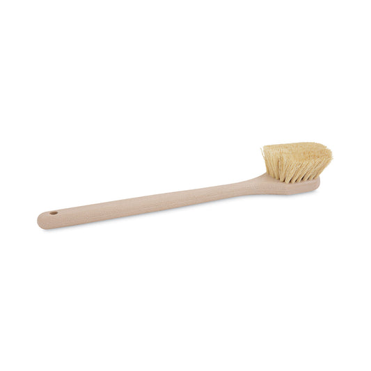 Boardwalk Utility Brush, Cream Tampico Bristles, 5.5" Brush, 14.5" Tan Plastic Handle (4220)