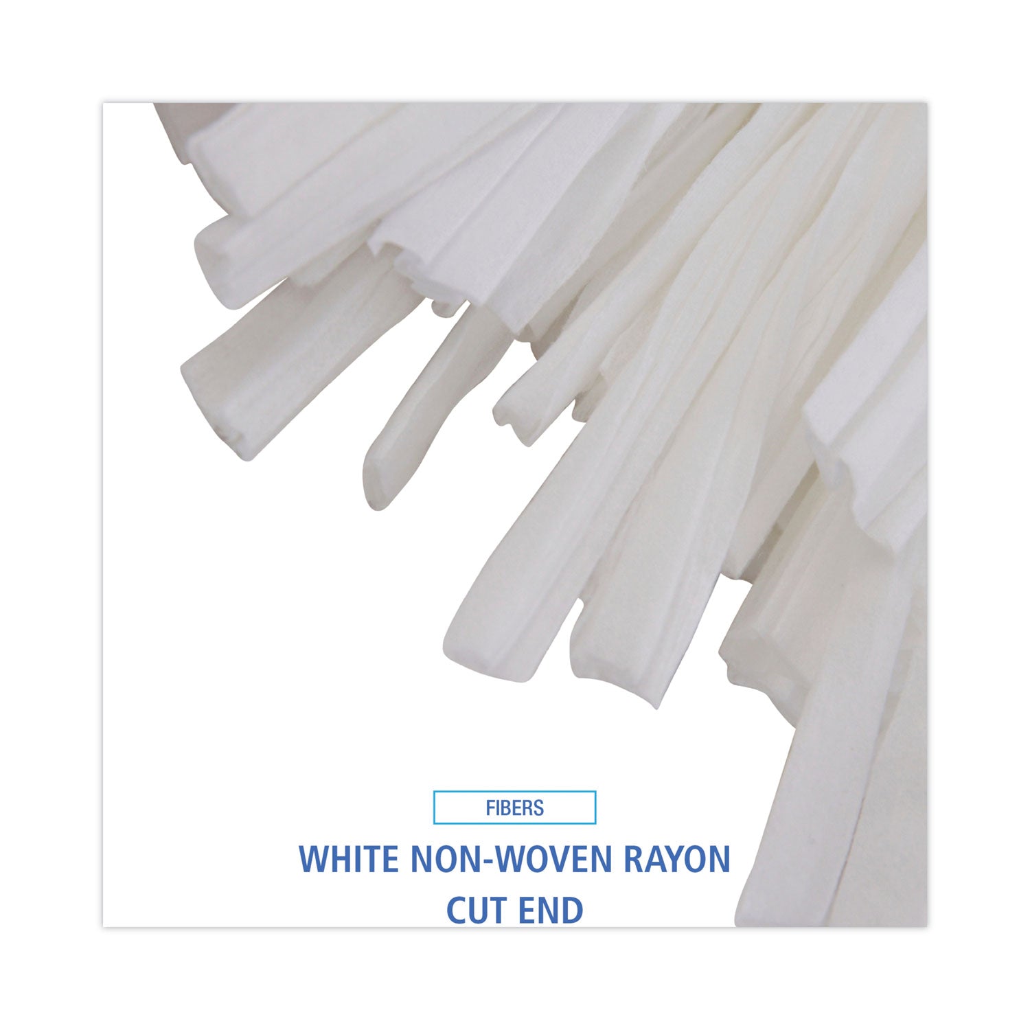 Boardwalk Nonwoven Cut End Edge Mop, Rayon/Polyester, #20, White, 12/Carton (BW2020)