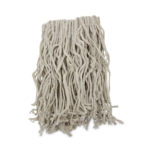 Boardwalk Mop Head, Cotton, Cut-End, White, 4-Ply, #16 Band, 12/Carton (CM02016S)