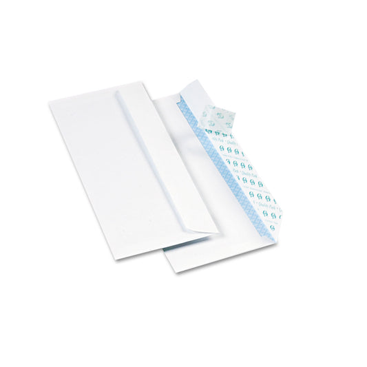 Quality Park Redi-Strip Security Tinted Envelope, #10, Commercial Flap, Redi-Strip Heat-Resistant Closure, 4.13 x 9.5, White, 500/Box (69122)