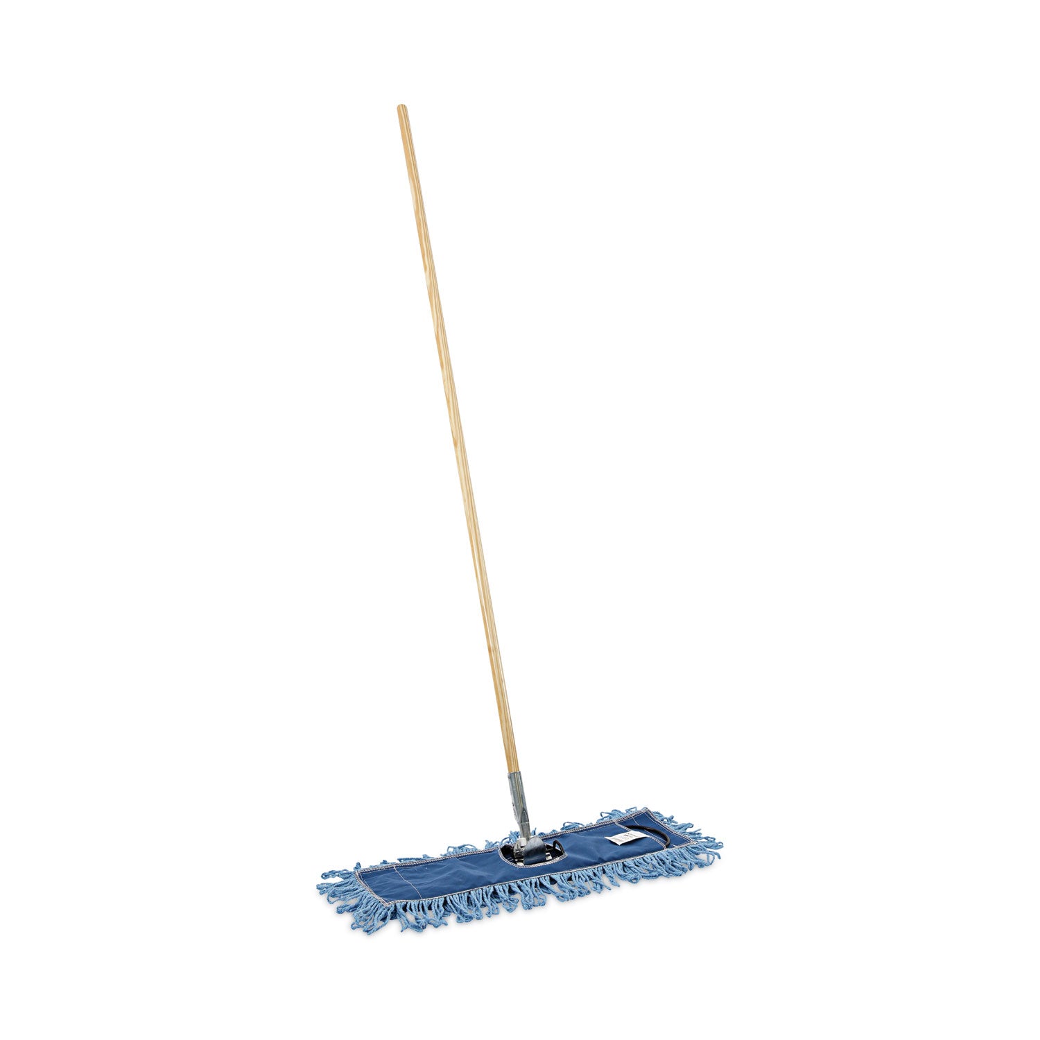 Boardwalk Dry Mopping Kit, 24 x 5 Blue Synthetic Head, 60" Natural Wood/Metal Handle (HL245BSPC)