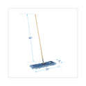 Boardwalk Dry Mopping Kit, 24 x 5 Blue Synthetic Head, 60" Natural Wood/Metal Handle (HL245BSPC)