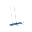 Boardwalk Dry Mopping Kit, 36 x 5 Blue Blended Synthetic Head, 60" Natural Wood/Metal Handle (HL365BSPC)