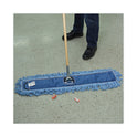 Boardwalk Dry Mopping Kit, 36 x 5 Blue Blended Synthetic Head, 60" Natural Wood/Metal Handle (HL365BSPC)