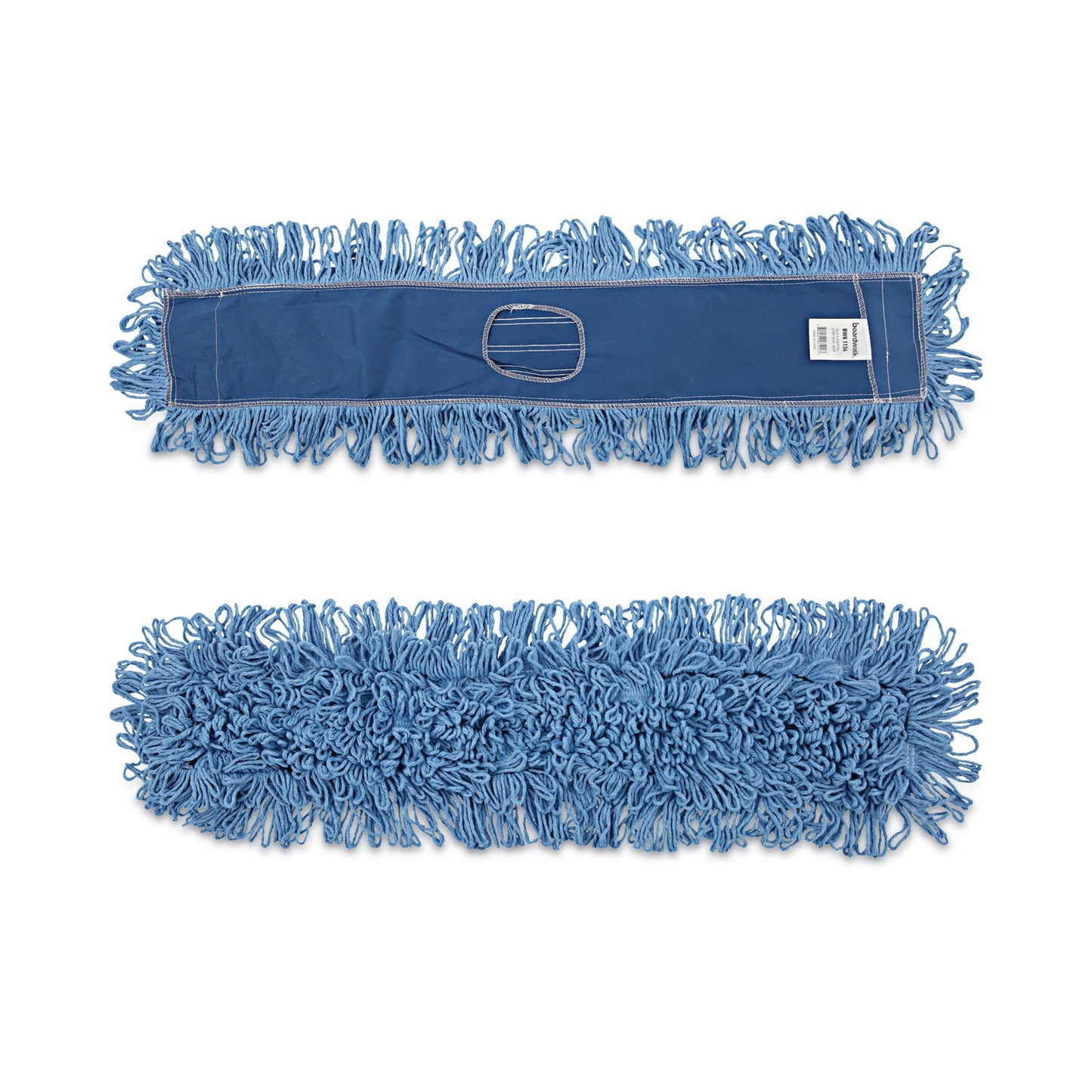 Boardwalk Dry Mopping Kit, 36 x 5 Blue Blended Synthetic Head, 60" Natural Wood/Metal Handle (HL365BSPC)