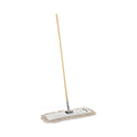 Boardwalk Cotton Dry Mopping Kit, 24 x 5 Natural Cotton Head, 60" Natural Wood Handle (M245C)