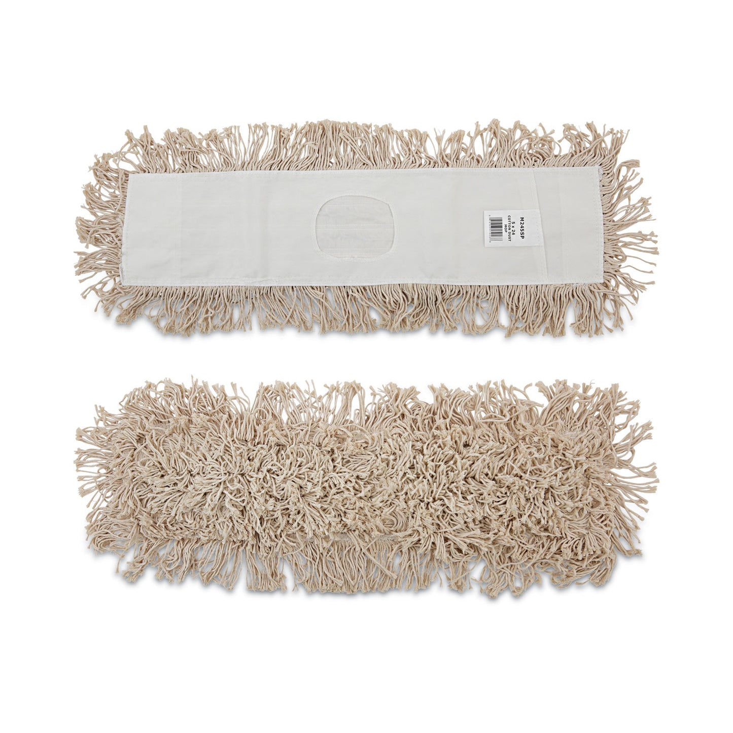 Boardwalk Cotton Dry Mopping Kit, 24 x 5 Natural Cotton Head, 60" Natural Wood Handle (M245C)