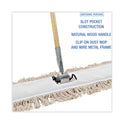 Boardwalk Cotton Dry Mopping Kit, 36 x 5 Natural Cotton Head, 60" Natural Wood Handle (M365C)