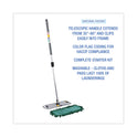 Boardwalk Microfiber Cleaning Kit, 18" Wide Blue/Green Microfiber Head, 35" to 60" Gray Aluminum Handle (MFKIT)