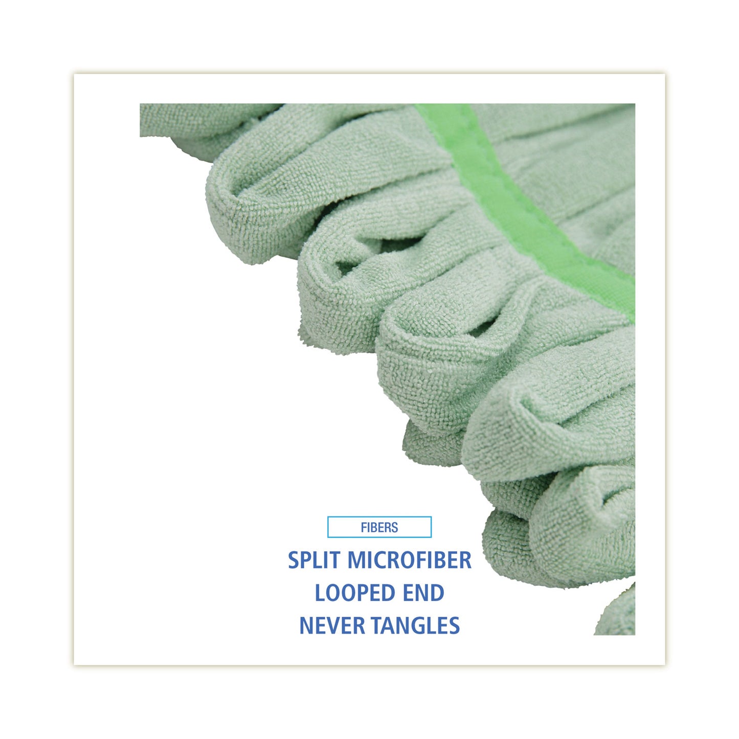 Boardwalk Microfiber Looped-End Wet Mop Heads, Medium, Green, 12/Carton (MWTMGCT)