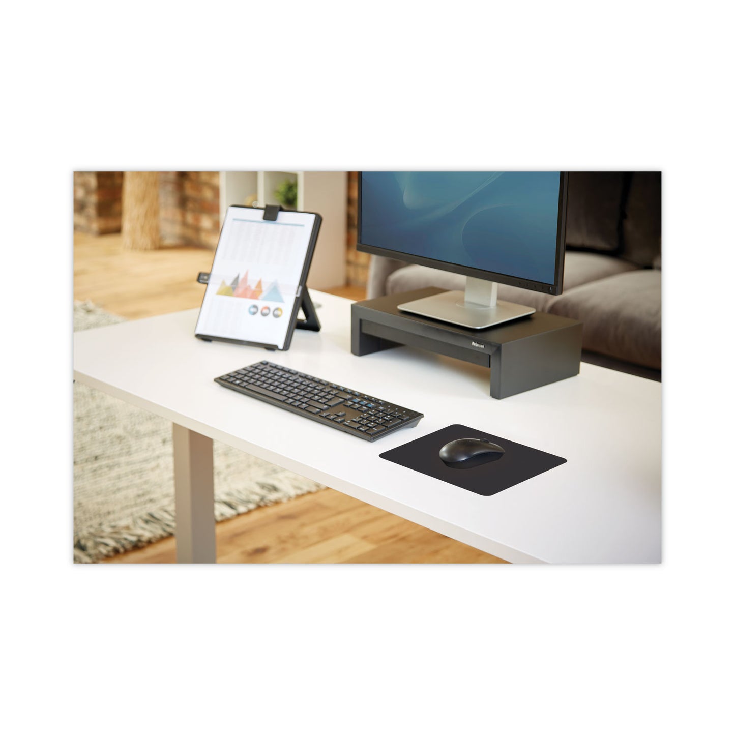 Fellowes Ultra Thin Mouse Pad with Microban Protection, 9 x 7, Black (5908101)