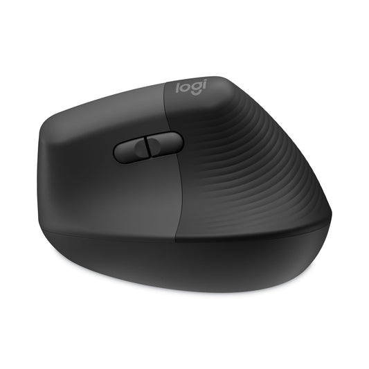 Logitech Lift Vertical Ergonomic Mouse, 2.4 GHz Frequency/32 ft Wireless Range, Right Hand Use, Graphite (910006466)