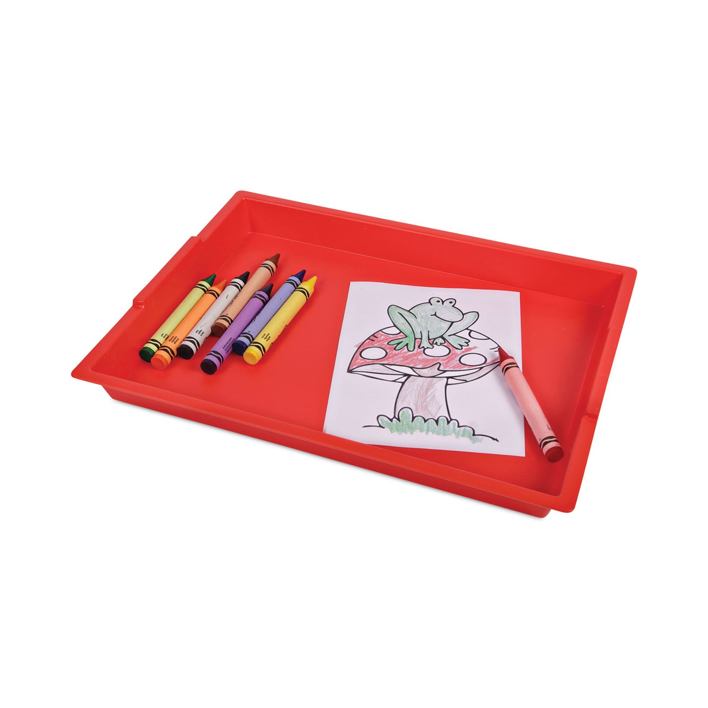 Deflecto Little Artist Antimicrobial Finger Paint Tray, 16 x 1.8 x 12, Red (39507RED)