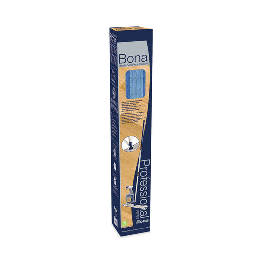 Bona Hardwood Floor Care Kit, 18" Wide Microfiber Head, 72" Silver/Blue Aluminum Handle (WM710013399)