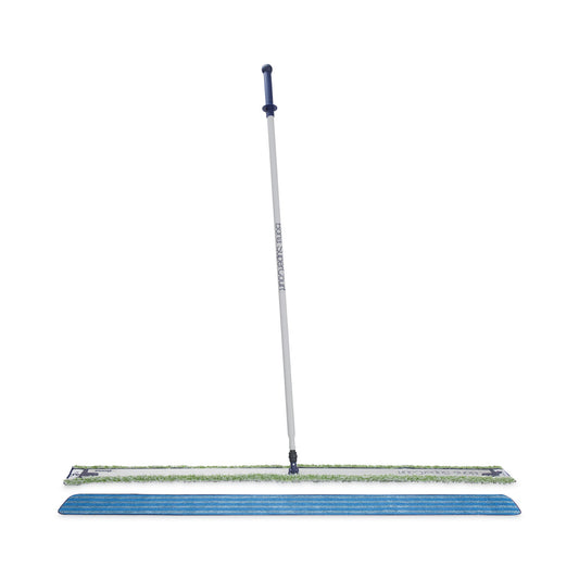 Bona SuperCourt Athletic Floor Care System, 60" Wide  Microfiber Head, 66" Silver/Blue Aluminum Handle (WM710013471)