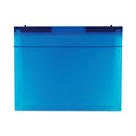 C-Line Expanding File with Hang Tabs, Pre-Printed Index-Tab Inserts, 12 Sections, 1" Capacity, Letter Size, 1/6-Cut Tabs, Blue (58215)