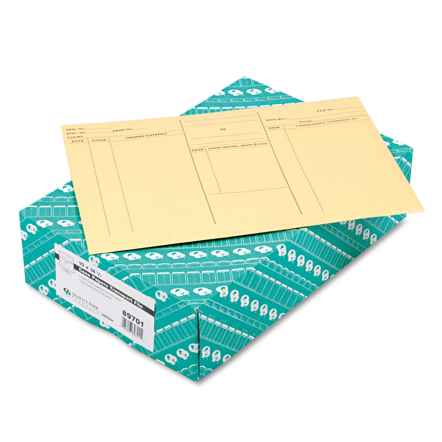 Quality Park Attorney's Envelope/Transport Case File, Cheese Blade Flap, Fold-Over Closure, 10 x 14.75, Cameo Buff, 100/Box (89701)