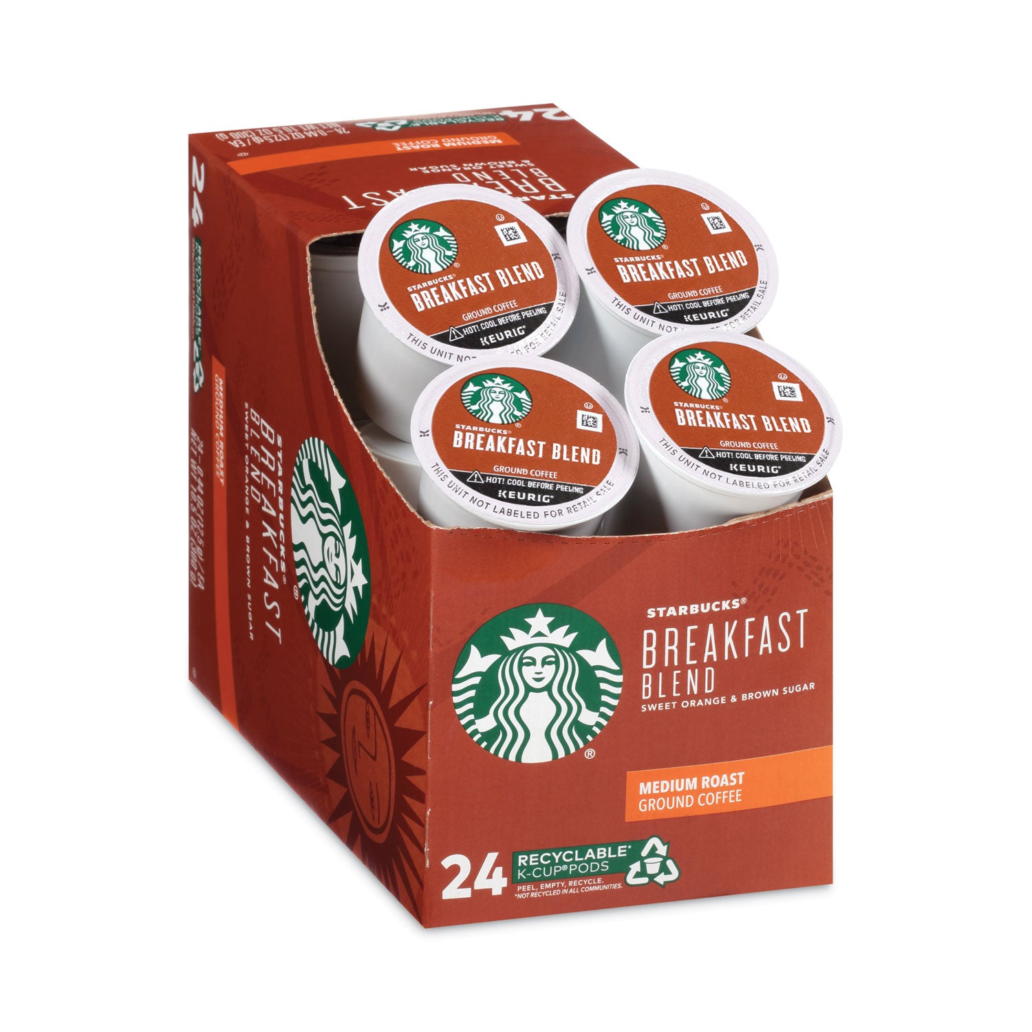 Starbucks Breakfast Blend Coffee K-Cups, 96/Carton (011111157CT)