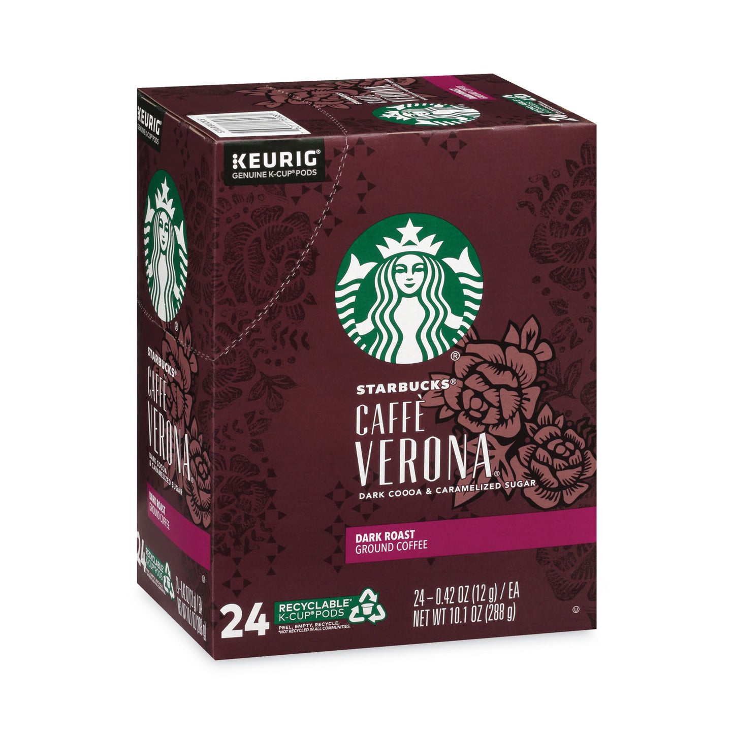 Starbucks Caffe Verona Coffee K-Cups Pack, 24/Box (011111160)