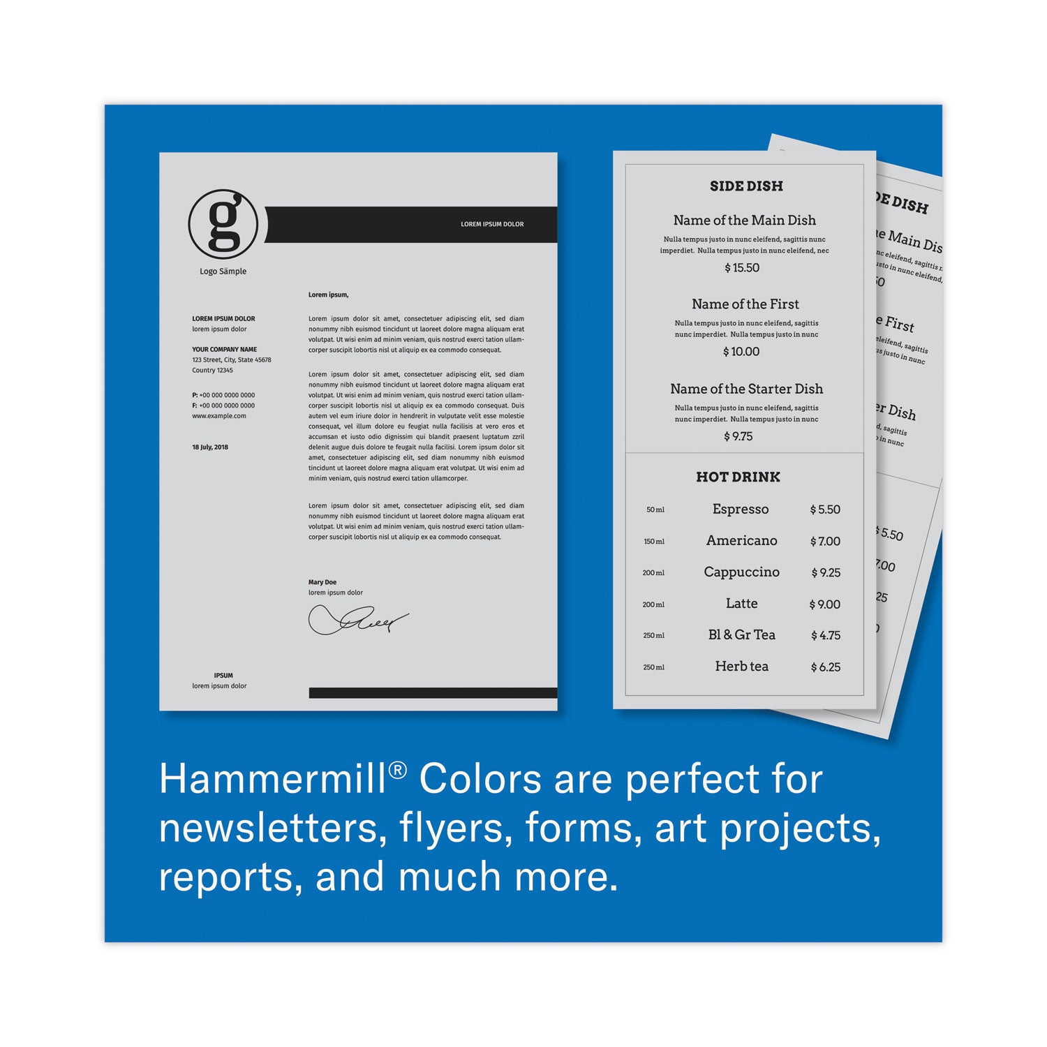 Hammermill Colors Print Paper, 20 lb Bond Weight, 8.5 x 11, Gray, 500/Ream (102889)