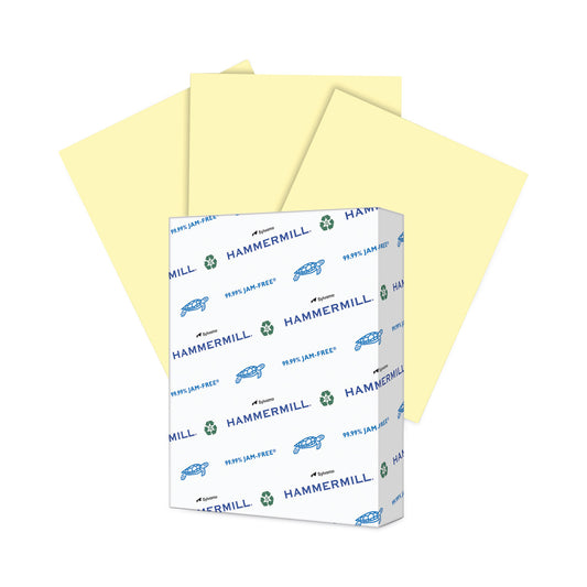 Hammermill Colors Print Paper, 20 lb Bond Weight, 8.5 x 11, Canary, 500/Ream (103341)