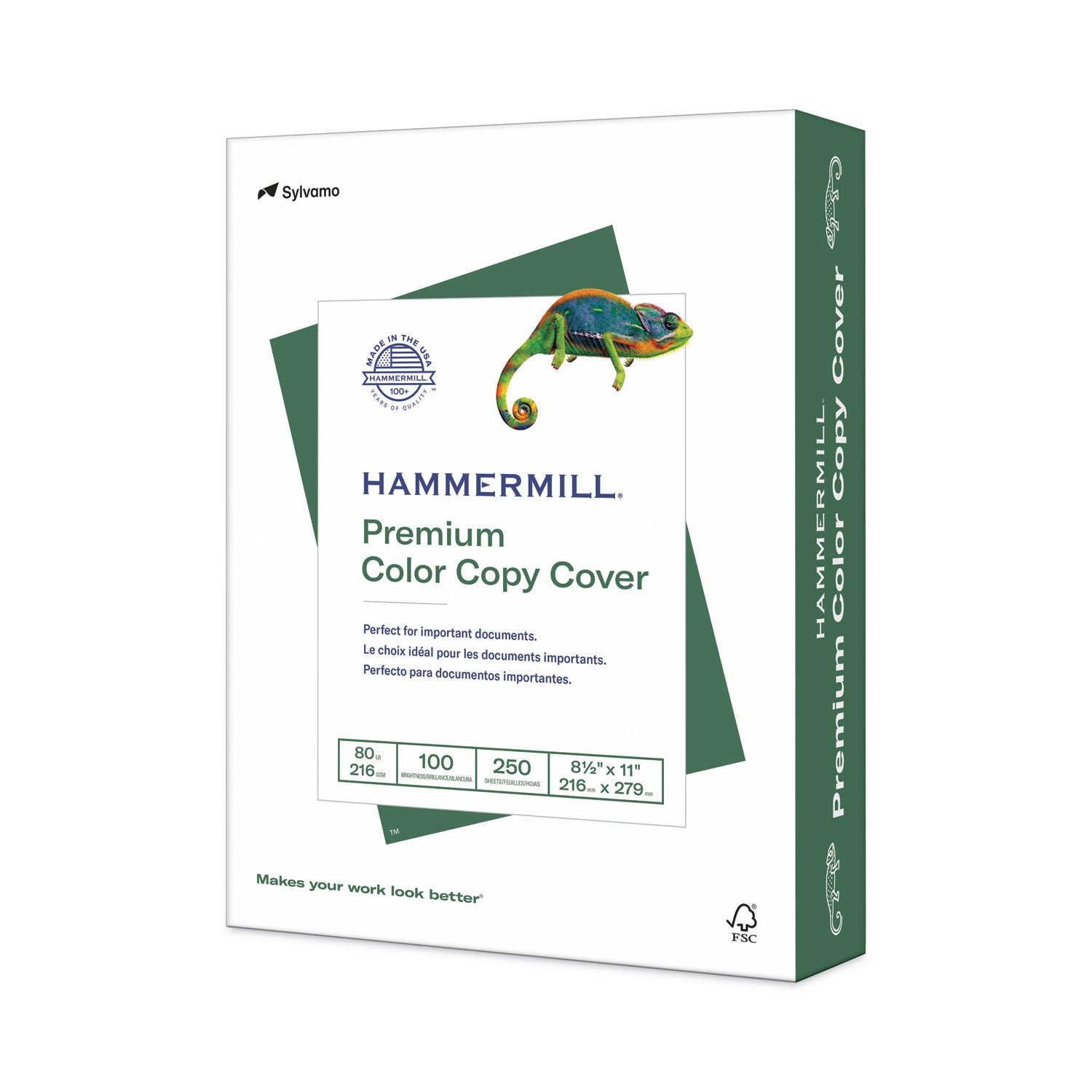 Hammermill Premium Color Copy Cover, 100 Bright, 80 lb Cover Weight, 8.5 x 11, 250/Pack (120023)