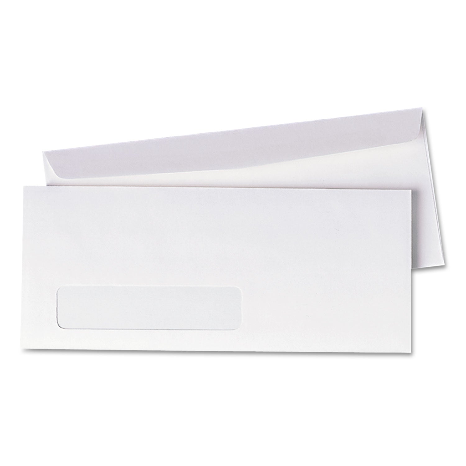 Quality Park Invoice-Format Address-Window Envelope, #10, Commercial Flap, Gummed Closure, 4.13 x 9.5, White, 500/Box (90120)