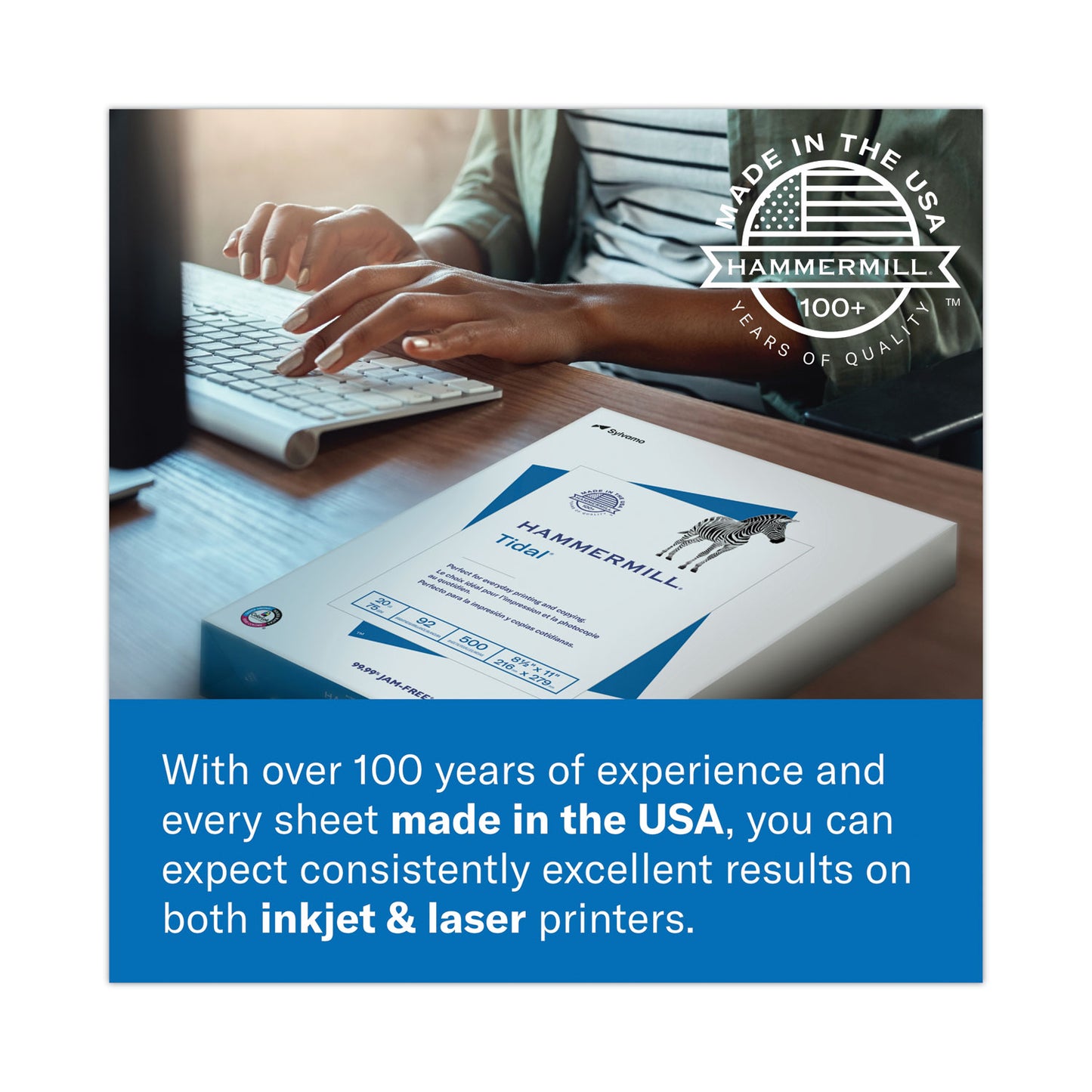 Hammermill Colors Print Paper, 20 lb Bond Weight, 8.5 x 11, Cream, 500/Ream (168030)