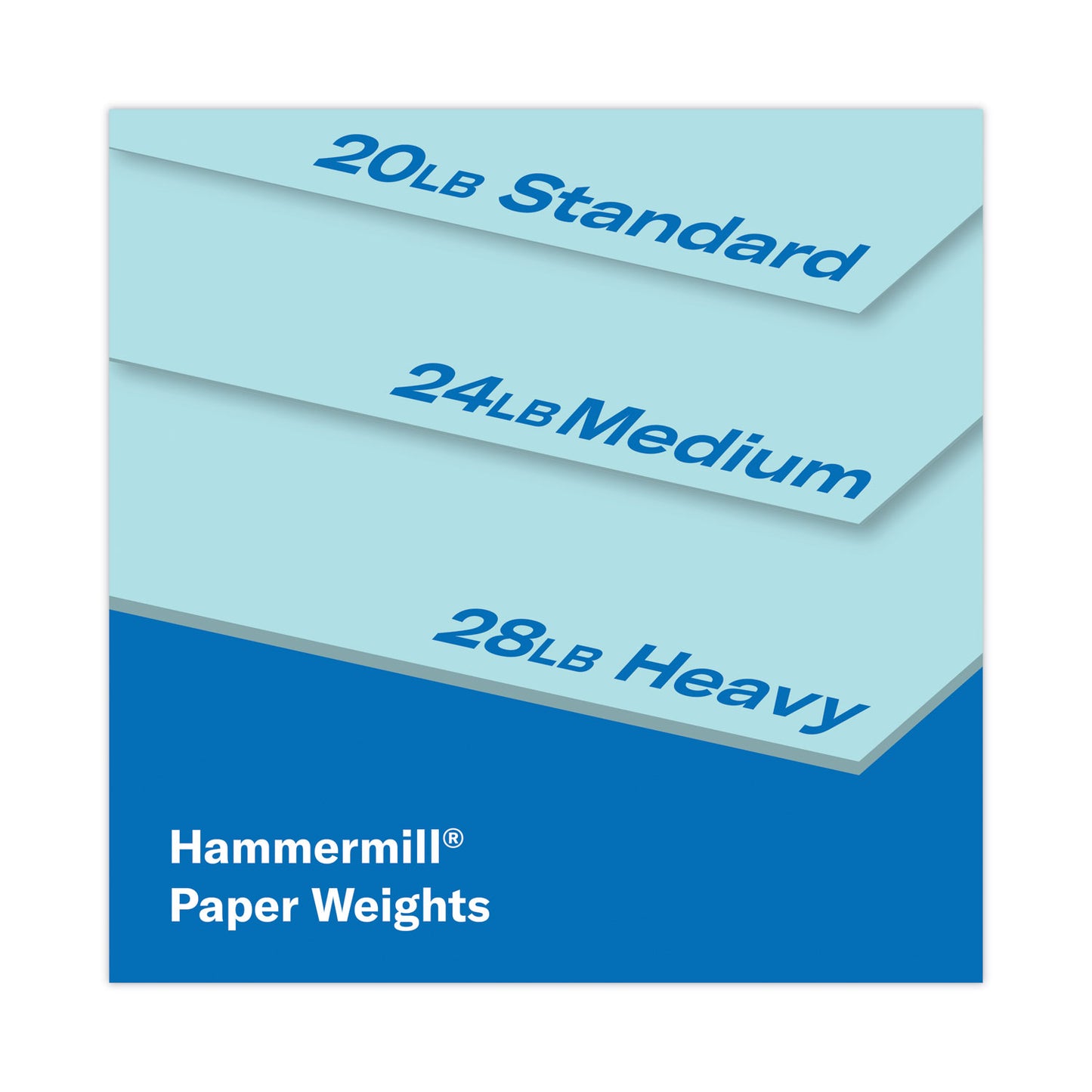 Hammermill Colors Print Paper, 20 lb Bond Weight, 8.5 x 11, Blue, 500/Ream (103309)
