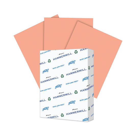 Hammermill Colors Print Paper, 20 lb Bond Weight, 8.5 x 11, Salmon, 500/Ream (103119)