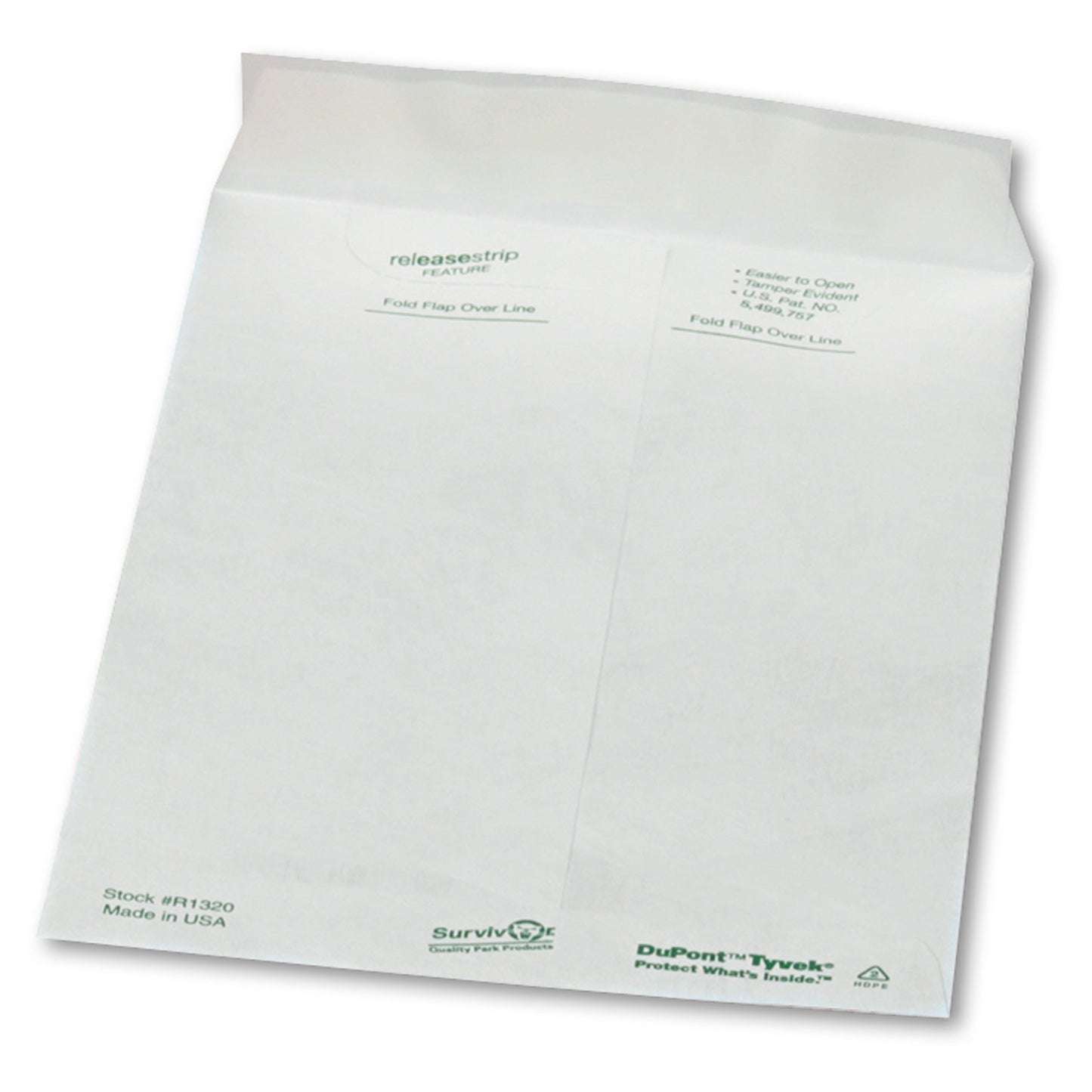 Survivor Lightweight 14 lb Tyvek Catalog Mailers, #6 1/2, Square Flap, Redi-Strip Adhesive Closure, 6 x 9, White, 100/Box (R1320)